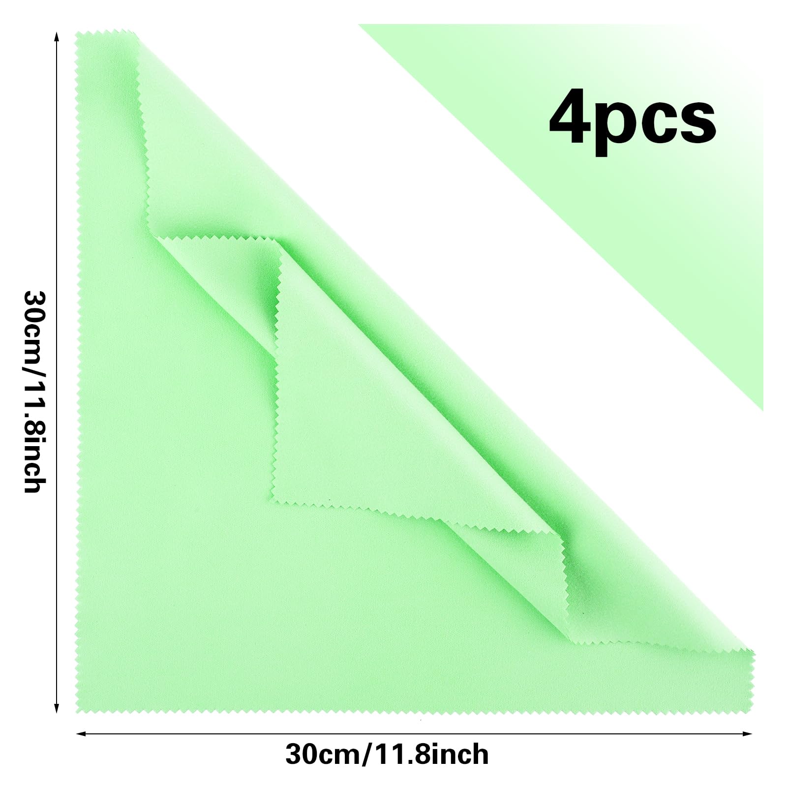 4 Panni Di Lucidatura In Microfibra Per Strumenti Musicali - Pulizia Flauto, Chitarra, Violino, 30x30cm - Foto 4