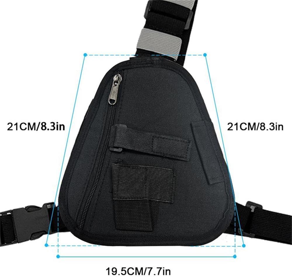 Chest Harness Shoulder Holster - Adjustable Single Radio Pouch for Motorola Radios & BAOFENG Walkie Talkies