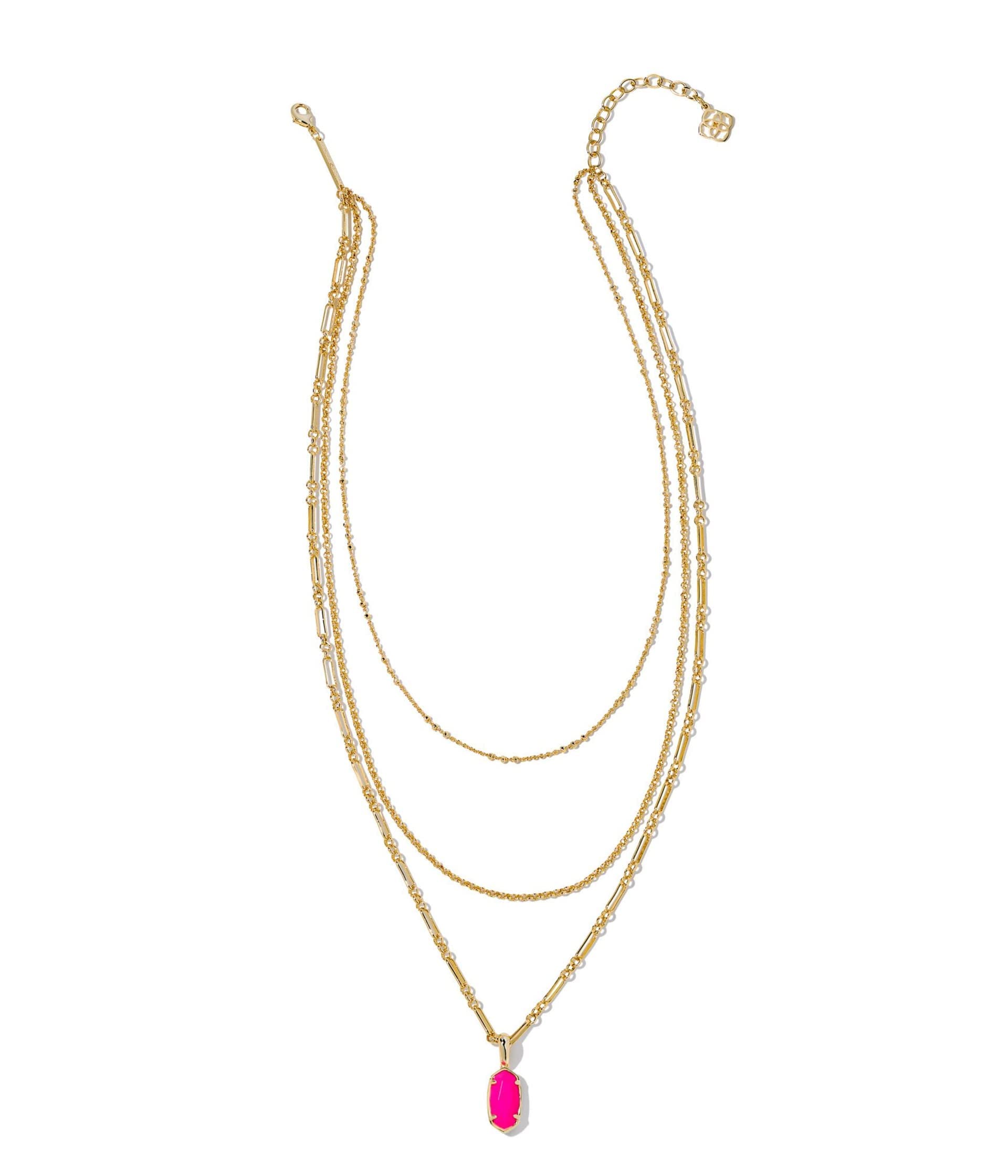 Kendra Scott Elisa Triple Adjustable Length Strand Necklace for Women, Fashion Jewelry