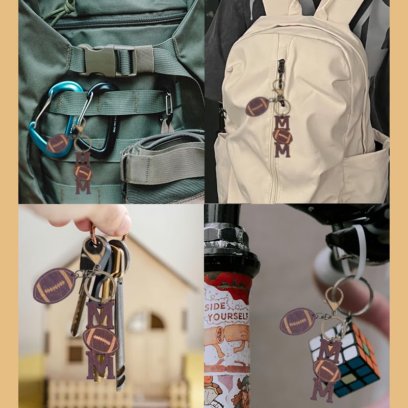 YALLNASL Sports Keychain Gifts for Women Football Baseball Mom Birthday Christmas Gift for Volleyball Basketball Mom Keychain4