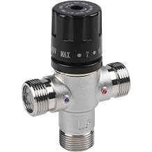 3/4 Inch DN20 Thermostatic Mixing Valve For Solar Heater, Copper TMV Pipe Valve With Tamper-Proof Cap, Medium Pressure