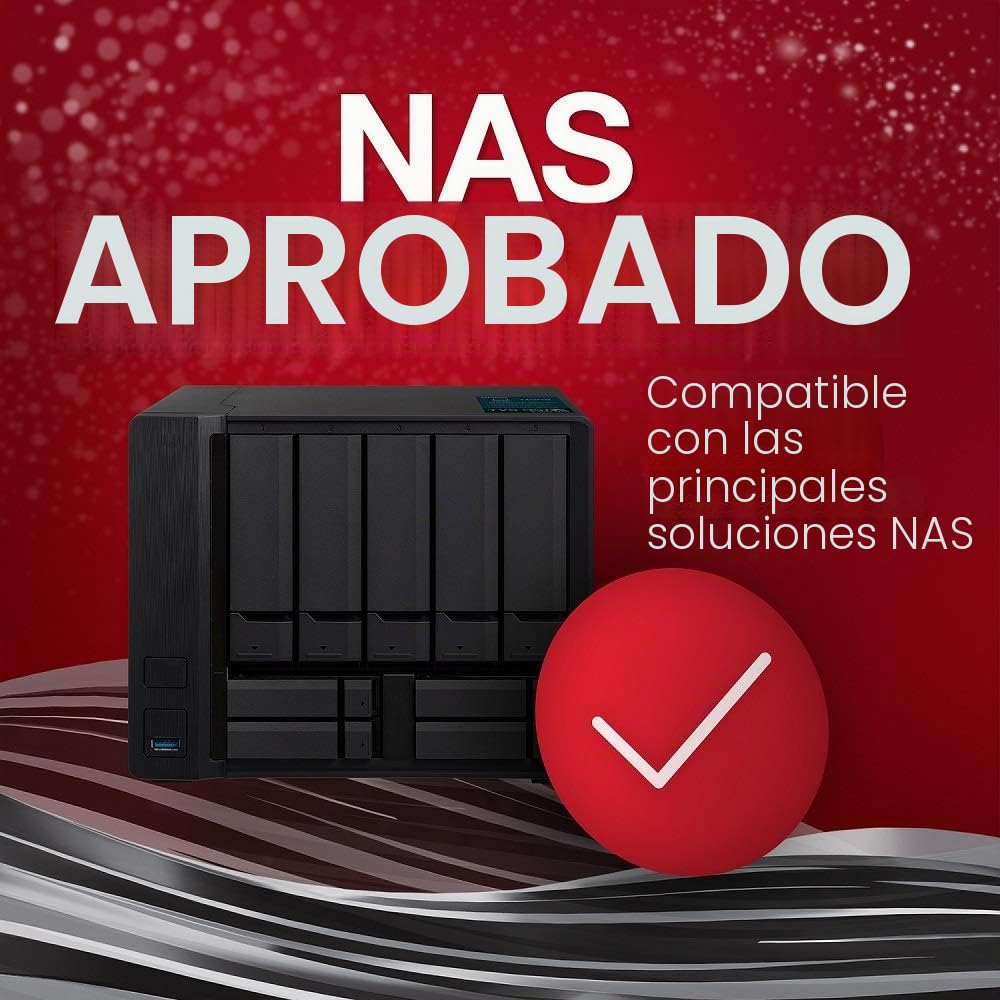 Seagate IronWolf Pro ST8000NEZ01 - Disco Duro Interno NAS 8 TB - 3,5" SATA 6 GB/s 7200 TR/Min 256 MB de caché para Almacenamiento en Red incursionado, Servicio de recuperación de Datos - Embalaje sin