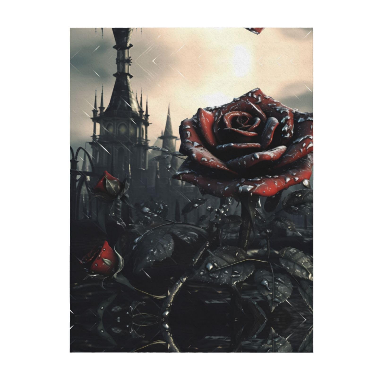 Couverture gothique rose 203x152 cm douce et légère pour lit