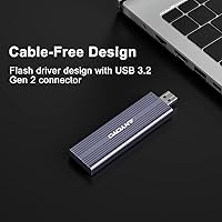 Vista 4 de ANYOYO Carcasa SSD SATA M.2 NVME, USB 3.2 Gen 2 10 Gbps Carcasa de unidad de estado sólido para 2242 2260 2280 M.2 NVME/SATA SSD con M-Key o M+B Key