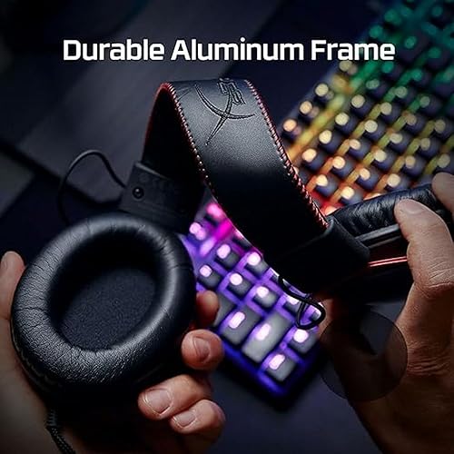 Miniatura 7 de HyperX Cloud II - Auriculares para videojuegos, sonido envolvente 7.1, almohadillas de espuma viscoelástica, marco de aluminio, con micrófono, para