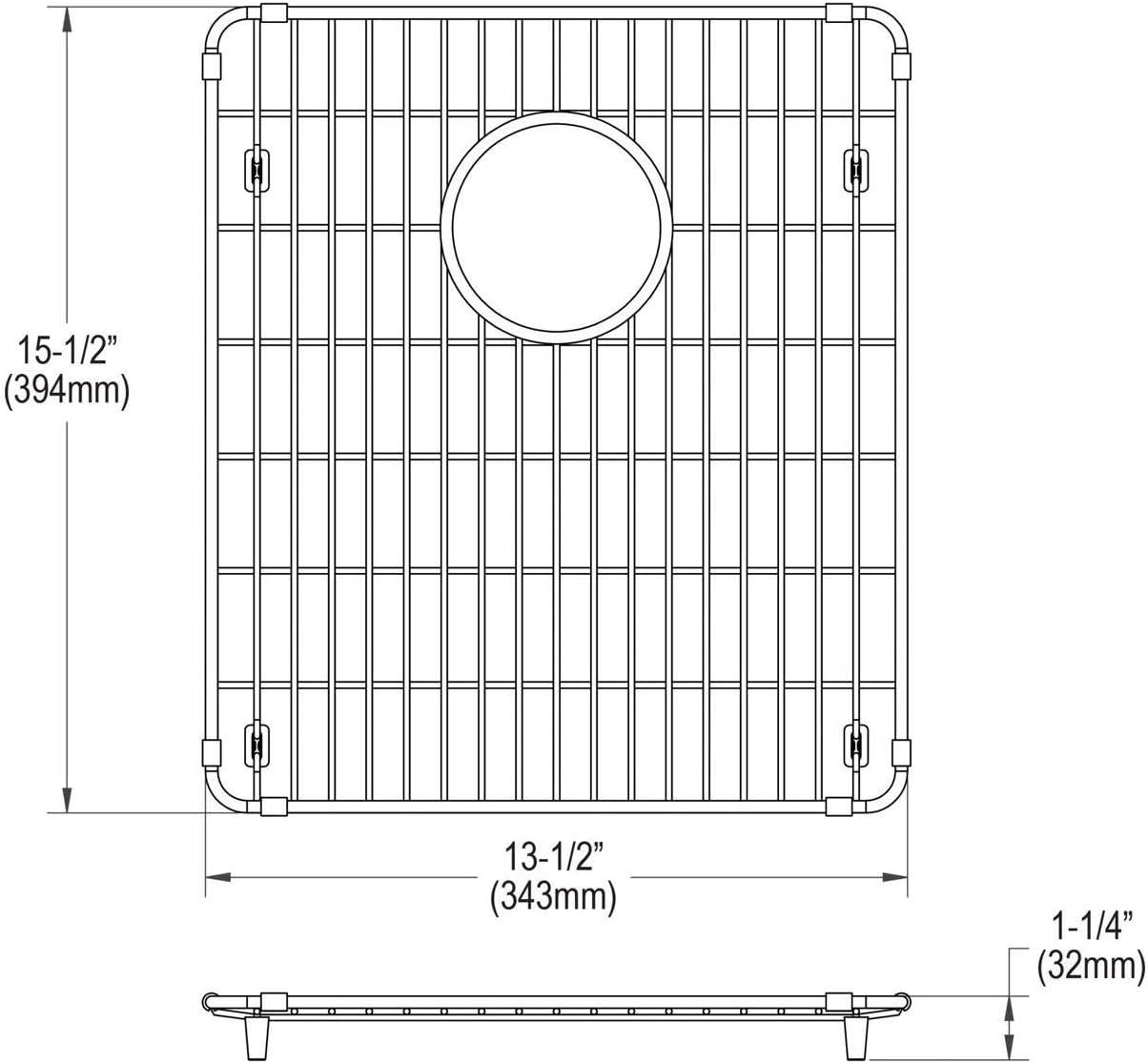 Elkay CTXBG1315 Crosstown 13-1/2" L x 15-1/2" W Stainless Steel Basin Rack - Stainless Steel