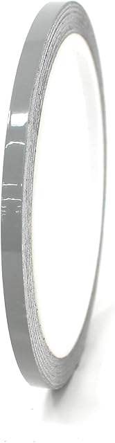 Finest Folia, 10 metrów, paski ozdobne do samochodu, motocykla, łodzi, modelarstwa, wybór kolorów, paski dekoracyjne, paski boczne 3mm Breite Mittelgrau Glanz