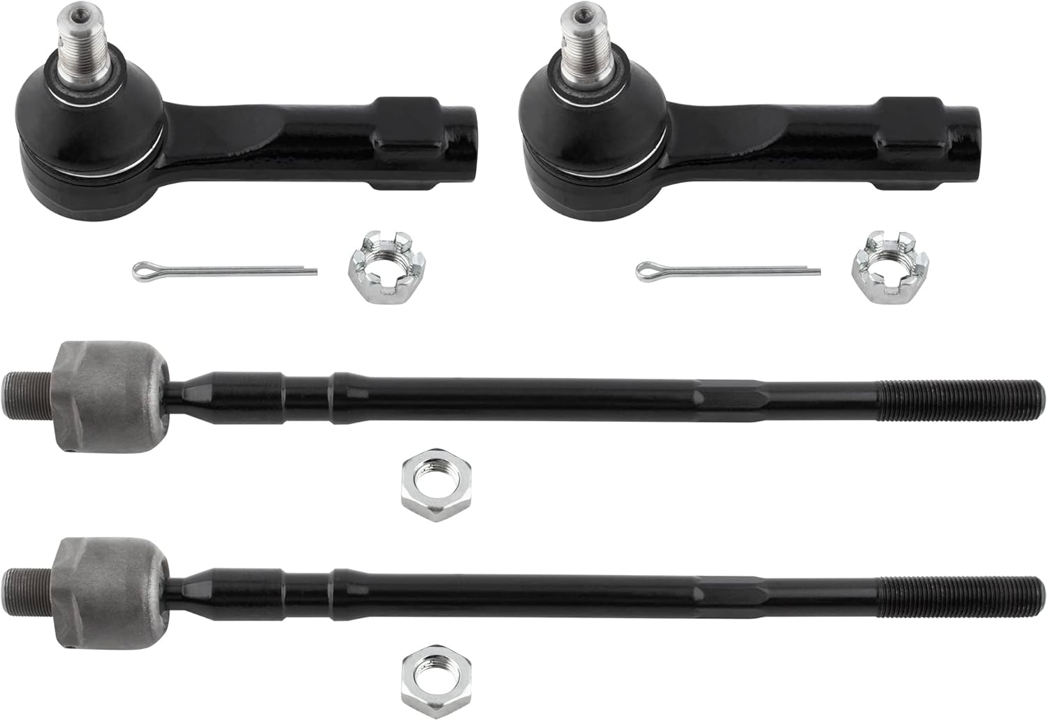 BOXI 4pcs Front Inner and Outer Tie Rods for Nissan Altima 2002 2003 2004 2005 2006 / for Nissan Maxima 2004 2005 2006 2007 2008 | EV427 ES3407