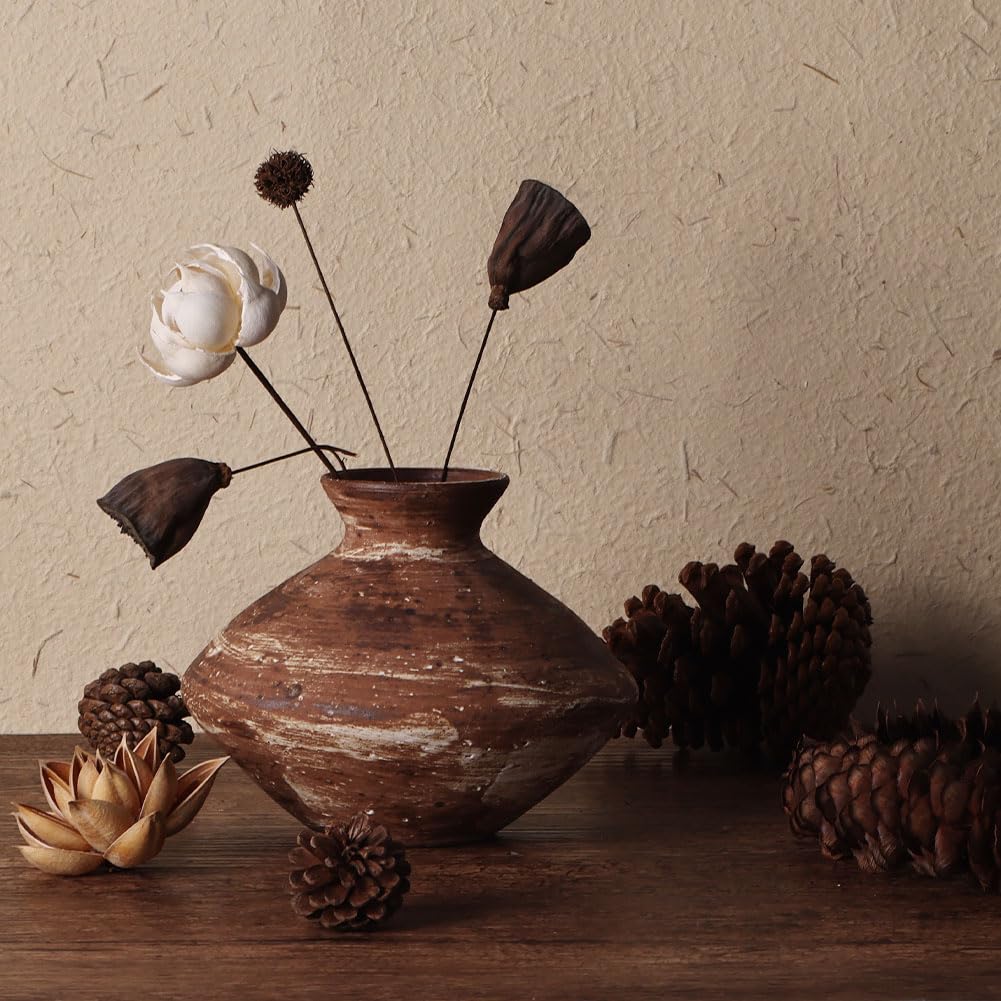 Vase rustique en céramique pour décoration d'intérieur (vase rustique - 03)