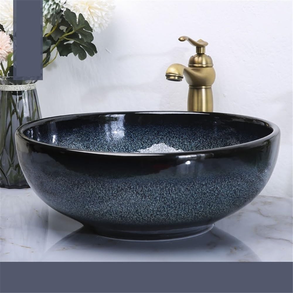 Zlewozmywak naczyniowy Mała umywalka nablatowa do mieszkania z balkonem, ceramiczna łazienki