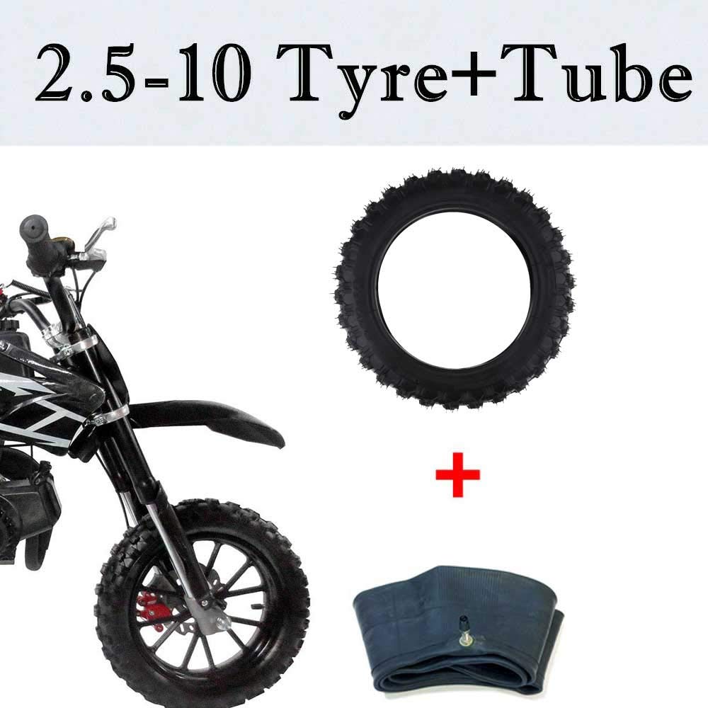 Almencla Neumático Rueda 2.50-10 de Caucho para Yamaha PW50 Resistencia a Altas Temperaturas