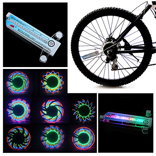 Docooler Colorful Bicycle Bike Cycling Wheel Spoke Light 32 LED 32-Pattern Waterproof