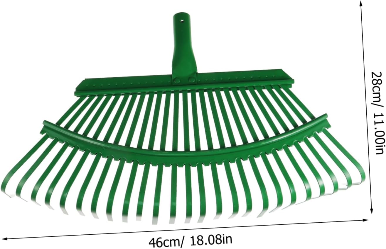 TOYANDONA Heavy Duty Garden Leaf Rake with Tooth Thick Flat Tines for Efficient Lawn and Shrub Cleaning Outdoor Gardening Tool for Quick Leaf Removal and Maintenance
