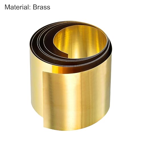 Miniatura 49 de uxcell Rollo de hoja de latón, placa 3,280.8 ft m x 82.0 ft m x 0.3 ft m de la hoja del metal