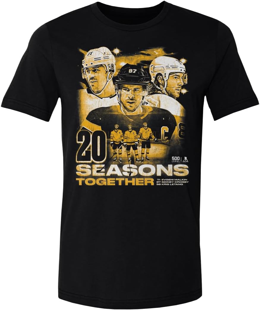500 LEVEL Sidney Crosby Kris Letang & Evgeni Malkin Pittsburgh 20 Seasons Shirt