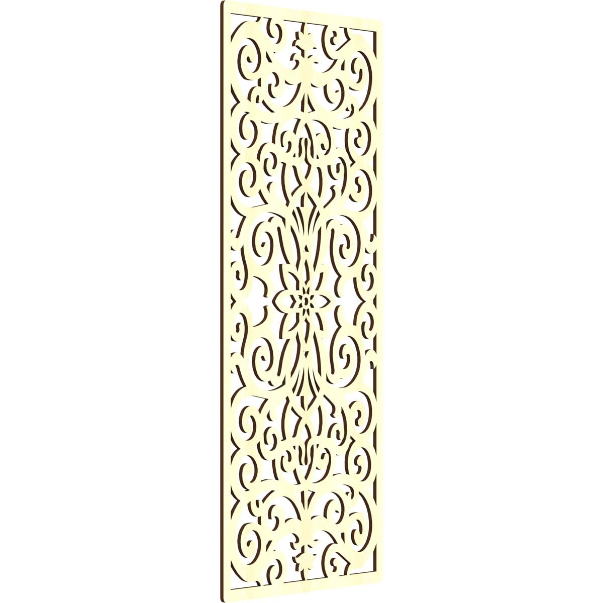 Buel Decorative Pierced Fretwork Wood Wall Panels, 25 3/8"W x 64 3/8"H x 3/8"T, Alder