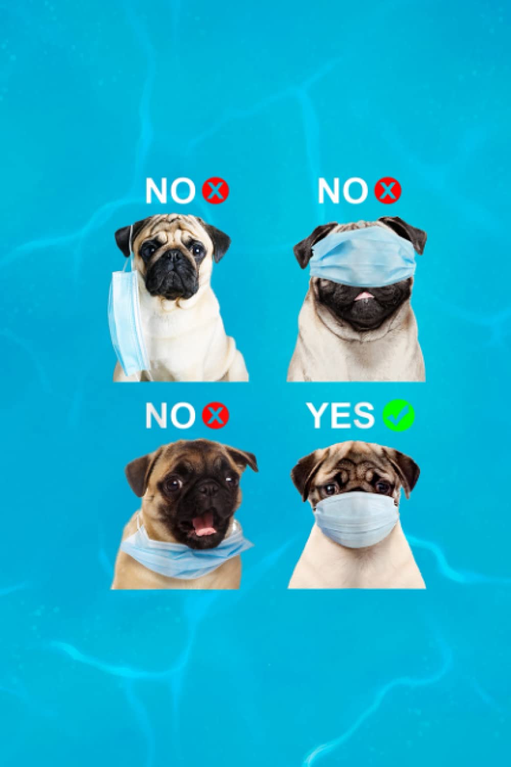 Pug Dog Wear Face Mask Right Funny Dog Lover For Men Women : 30 Days Fitness Challenge