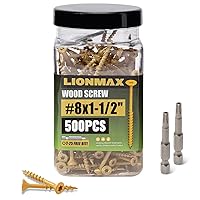 Vista 13 de LIONMAX Tornillos para Terraza de 1 Pulgada, Tornillos para Madera #8 x 1, 100 PCS, Resistentes al Óxido, Recubiertos con Epoxi para Exteriores