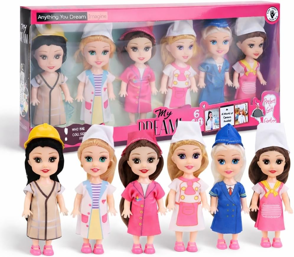 Liberty Imports Little Royal Princess Toddler Dolls with Dresses, Girls Imaginative Pretend Play Small Dolls Party Favors Collection (Princess)