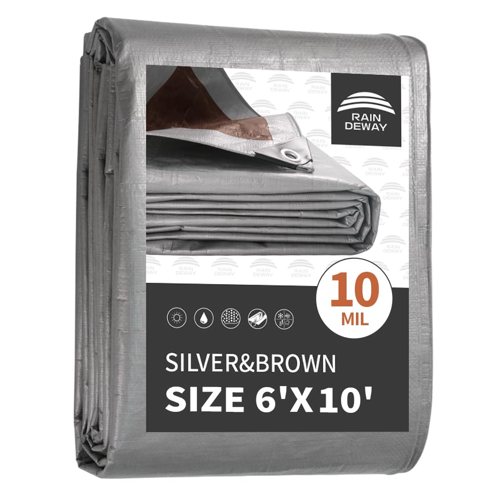 6x10 Feet Tarps Heavy Duty Waterproof
