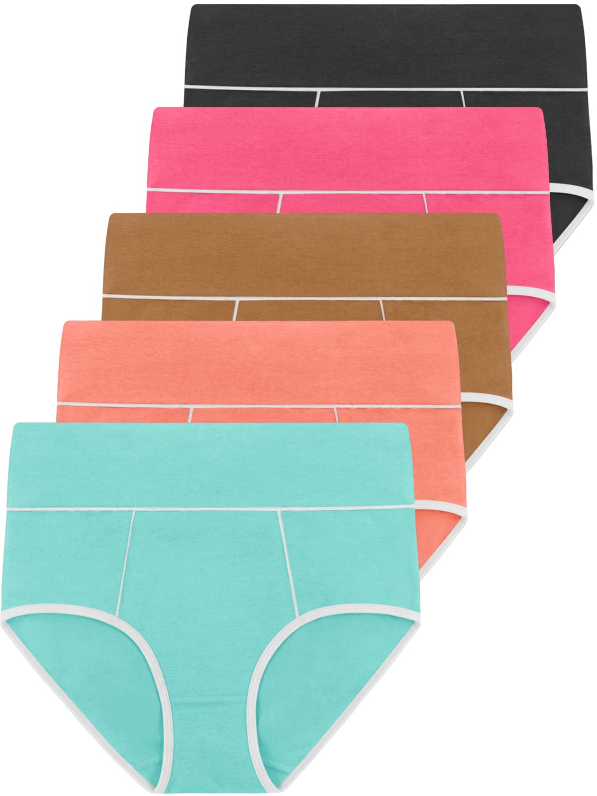 Damen-Slips Mit Hoher Taille, 6er-Pack – Baumwoll-Unterhosen In Übergrößen, Weich, Atmungsaktiv, Für Postpartum