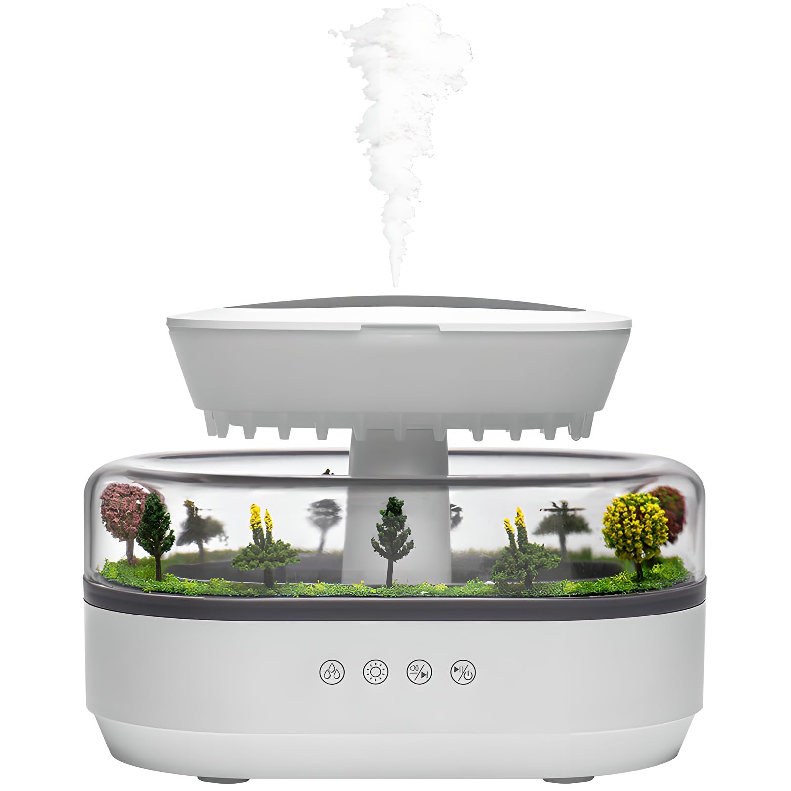 Humidificateur rain cloud tactile avec diffuseur d'huile et lumière 7 color