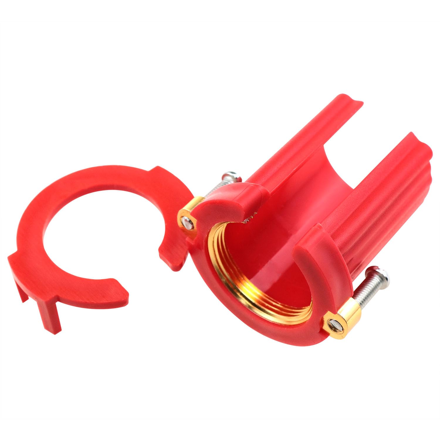4PCS Kitchen Faucet Fixing Nut ABS Plastic Faucet Stabilizer for Kitchen and Bathroom Faucet Mounting Nuts Red (Red)