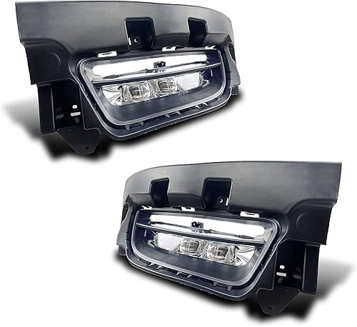 Miniatura 5 de Luces antiniebla LED para parachoques Dodge Charger 2015, 2016, 2017, 2018, 2019, 2020, luces antiniebla con interruptor y arnés (lente transparente)
