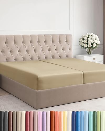 CGK Unlimited - Sábana bajera ajustable, se adapta a colchones de hasta 16 pulgadas, extrasuave, sin arrugas, transpirable, para mujeres, hombres,