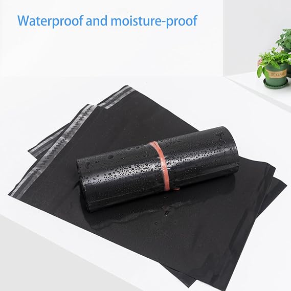 100 Seal Postal Mail Bags Parcels Mailing Postal Bags, black | Plastic Package Bags Envelope Mailers Bags Parcel Delivery, 12 x 15Inch(305mm x 380mm)