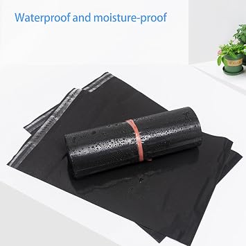 100 Seal Postal Mail Bags Parcels Mailing Postal Bags, black | Plastic Package Bags Envelope Mailers Bags Parcel Delivery, 12 x 15Inch(305mm x 380mm)