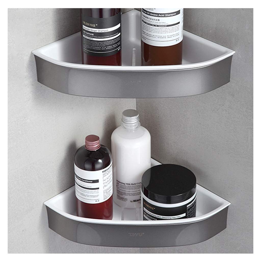 Estante De Baño Triangular De Pared, Estante De Almacenamiento Dividido De Plástico para Baño, Fácil De Limpiar, para Ducha Y Cocina(Estilo 1-Doble Capa)