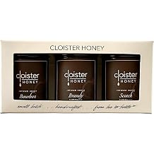 Cloister Honey Trios - Home Bar 3 x 3 oz | Hand Crafted | Raw Artisan Honey | 100% Pure, Raw & Unfiltered | All Natural | Made in USA |