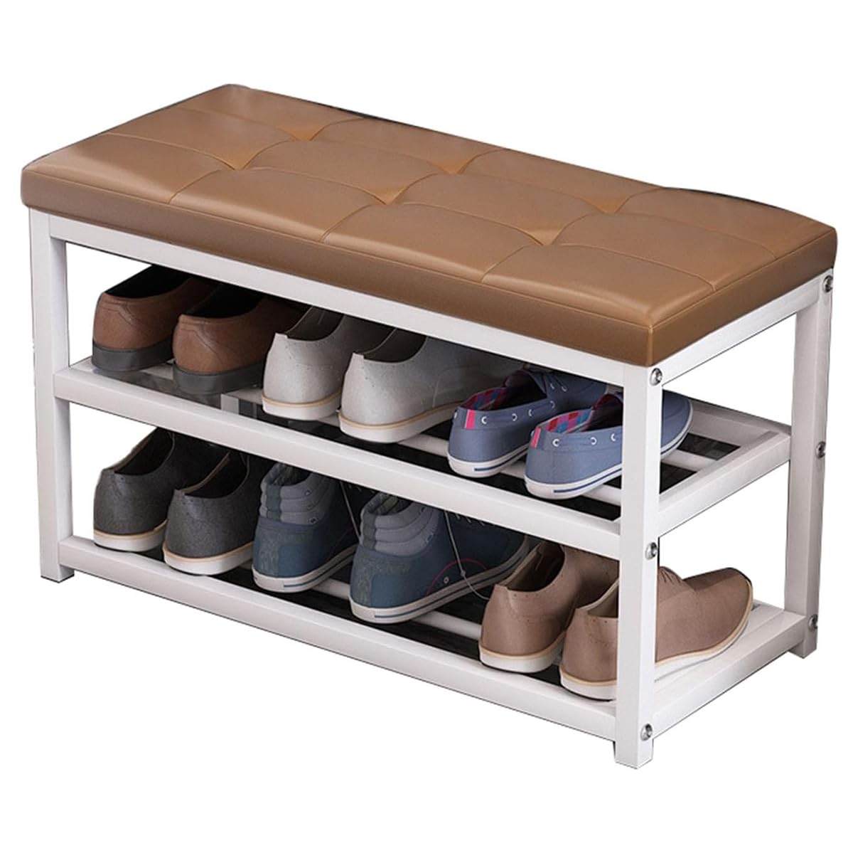 GHFXSCV Padded Entryway Bench Seat, Stylish Shoe Stool for Bedroom, Closet & Hallway, Entryway Bathroom Furniture, Soft Cushion Stool for Comfort & Versatility