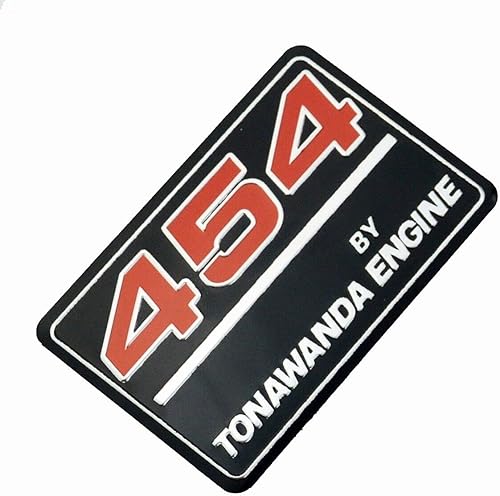 Miniatura 3 de 2 emblemas de motor 454 de Tonawanda - Tapa de válvula de metal para Camaro Impala, color negro y rojo 454