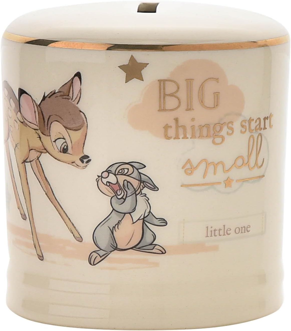 Widdop & Co - Disney Magical Moments Ceramic Money Box - Bambi - Officially Licenced Merchandise - Home Decor & Piggy Bank for Children/Kids Bedroom Gifting. H: 8.5cm x W: 8cm x D: 8cm.