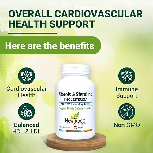 Miniatura 2 de NEW ROOTS HERBAL Suplemento de esteroles vegetales y esterolinas con linaza orgánica | Estanoles o fitoesteroles para el apoyo del colesterol con