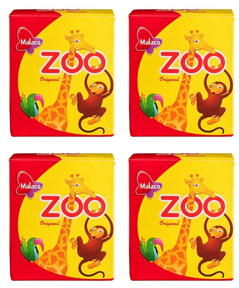 Malaco Zoo OriginalFruit Taste Chewy Gummy 4 boxes of 20g