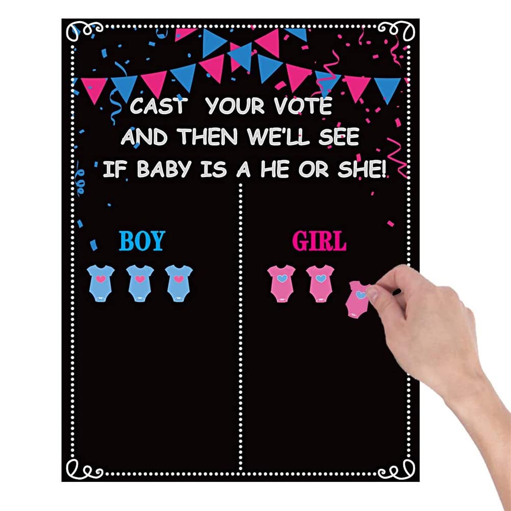 Buy Pack of Gender Reveal Boy or Girl Voting Game 1 And 54 Stickers