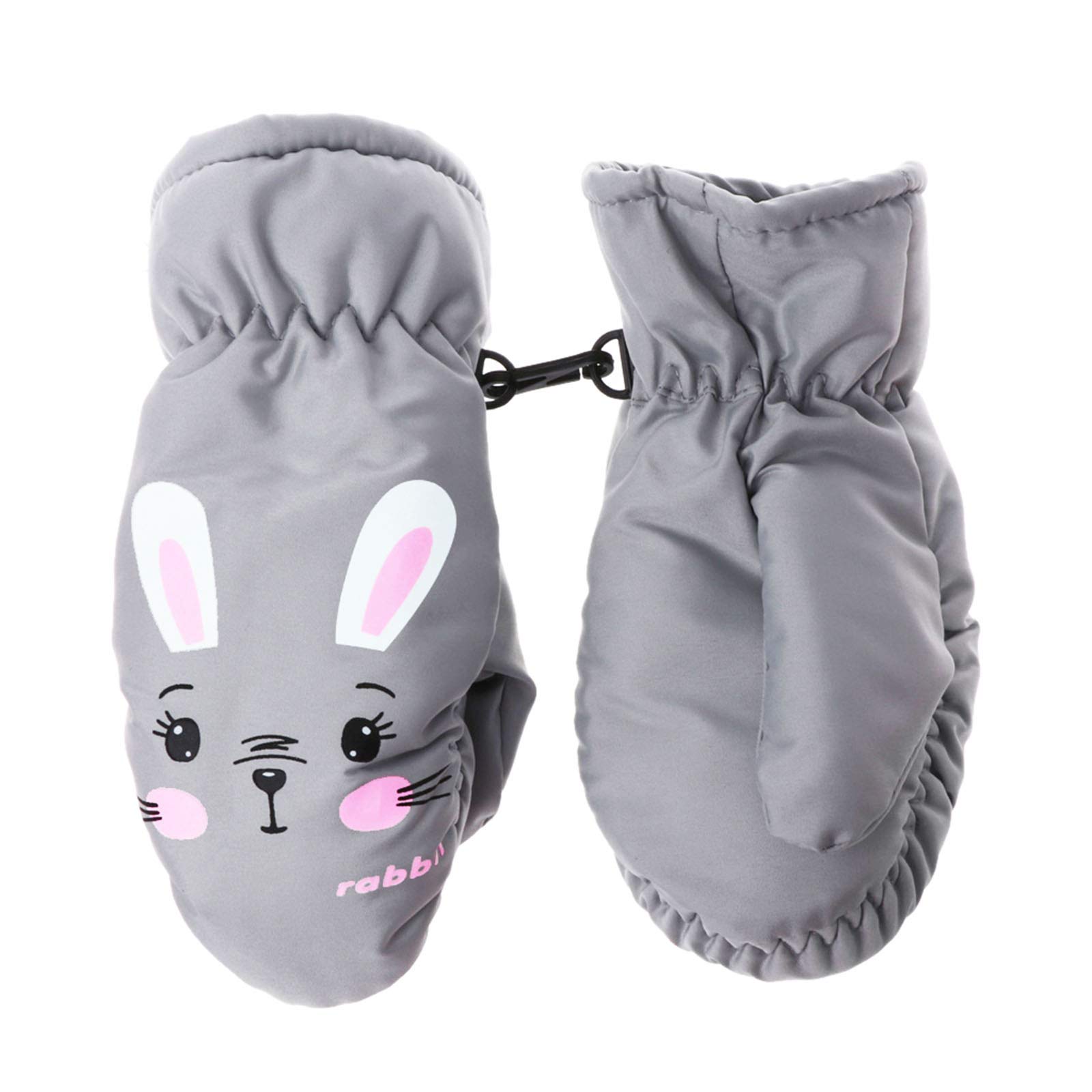 SHAOKAOKids Ski Gloves Winter Snow Gloves Snowproof Warm Anti-slip Fleece Snowboard Mittens for Skiing Cycling Running Outdoor, Suitable for 2-5Years Old Unisex Children (6)