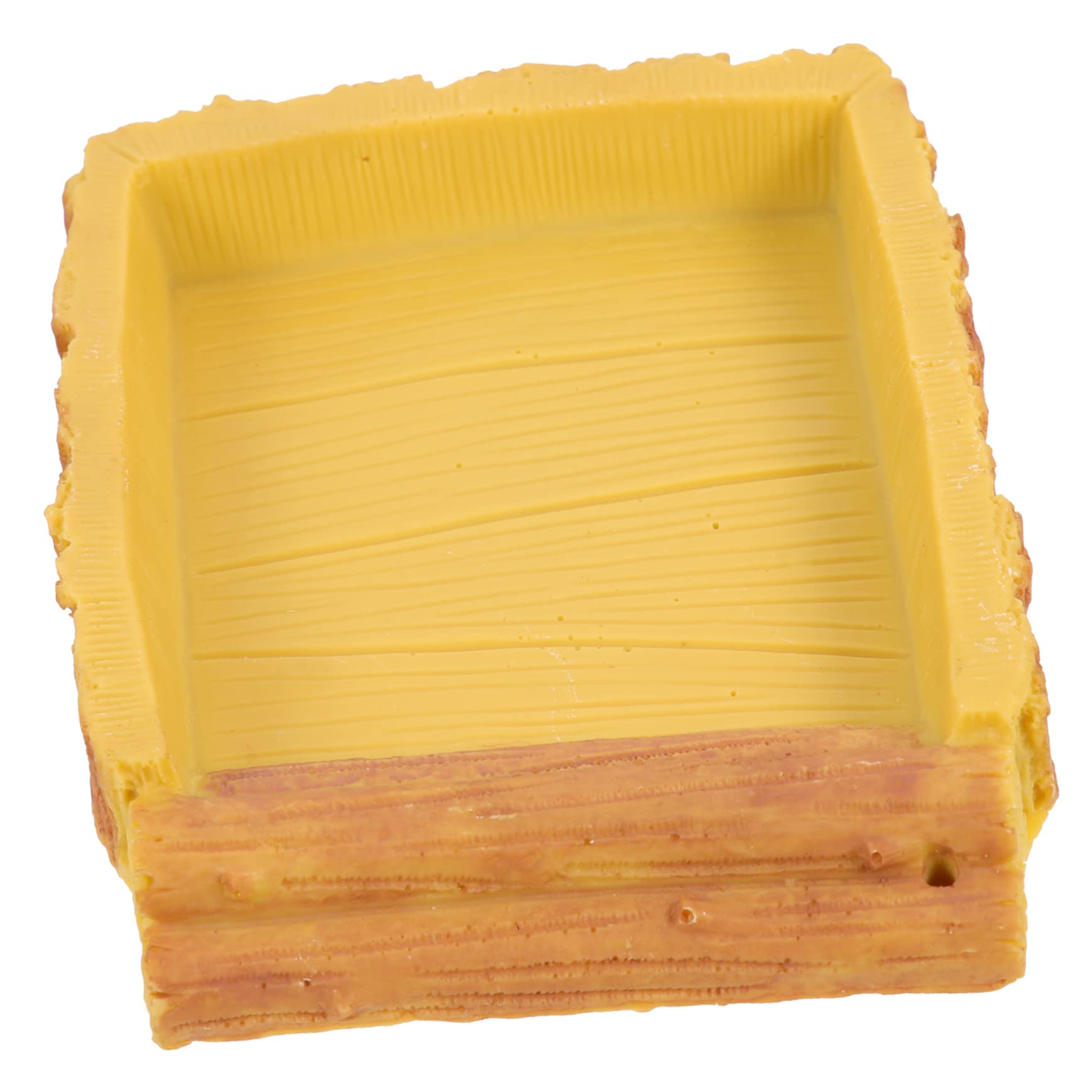 VICASKY Turtle Water Bowl Feeding Dish for Reptile Terrarium Landscape Decor Smooth Edges Lizard Water Bowl Natural Color Reptile Water Dish for Turtles Lizards and Amphibians