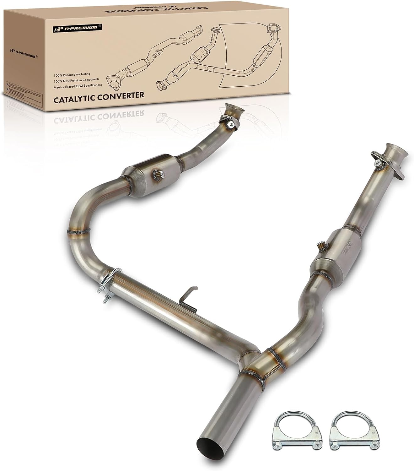 A-Premium 2-PC Left & Right Catalytic Converter Kit Direct-Fit Compatible with Ford F-150 F150 2004-2008 & Lincoln Mark LT 2006-2008, 5.4L, RWD, EPA Compliant, Replace# 7L3Z5E212A, 4L3Z5E212CD
