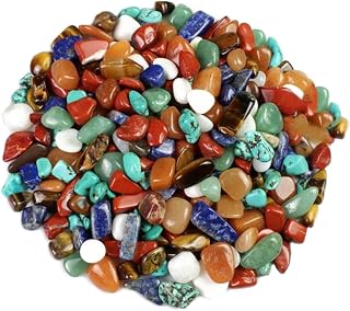 BESPORTBLE Material De Piedra Triturada 7-9mm 50g Paquete Ágata Amarilla De De Ágata Roja Lapislázuli para Artesanías