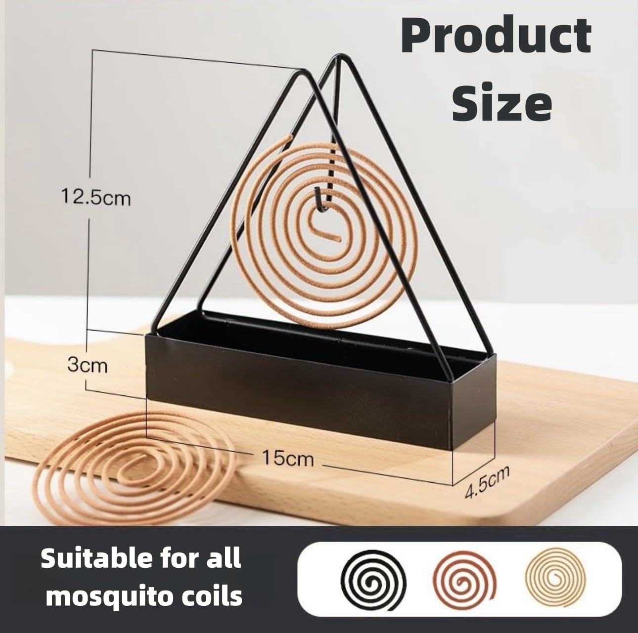 Supporto Per Zanzariere A Forma Di Cervo E Albero In Acciaio Inossidabile - Kit Con Disco Porta Bobina E 2 Spazzole Per Pulizia Cenere