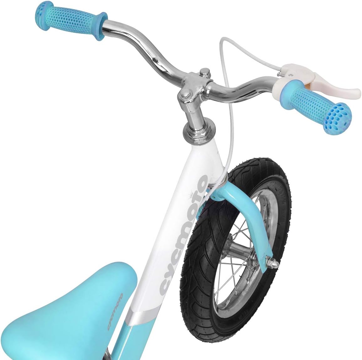 CYCMOTO 12 inch Kids Balance Bike for 2 3 4 Years Boys with handbrake & Air tire , Blue: Kitchen & Dining