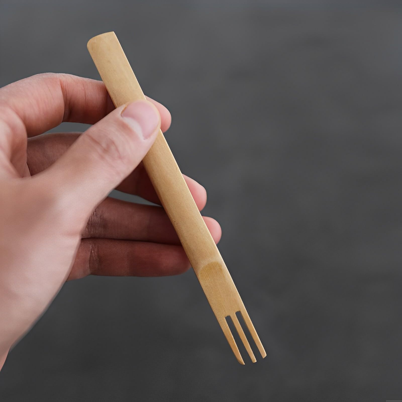 Fiskenet 10pcs Wooden Forks for Eating Spoon Biodegradable Eco Friendly Dinnerware Set (10pcs forks)