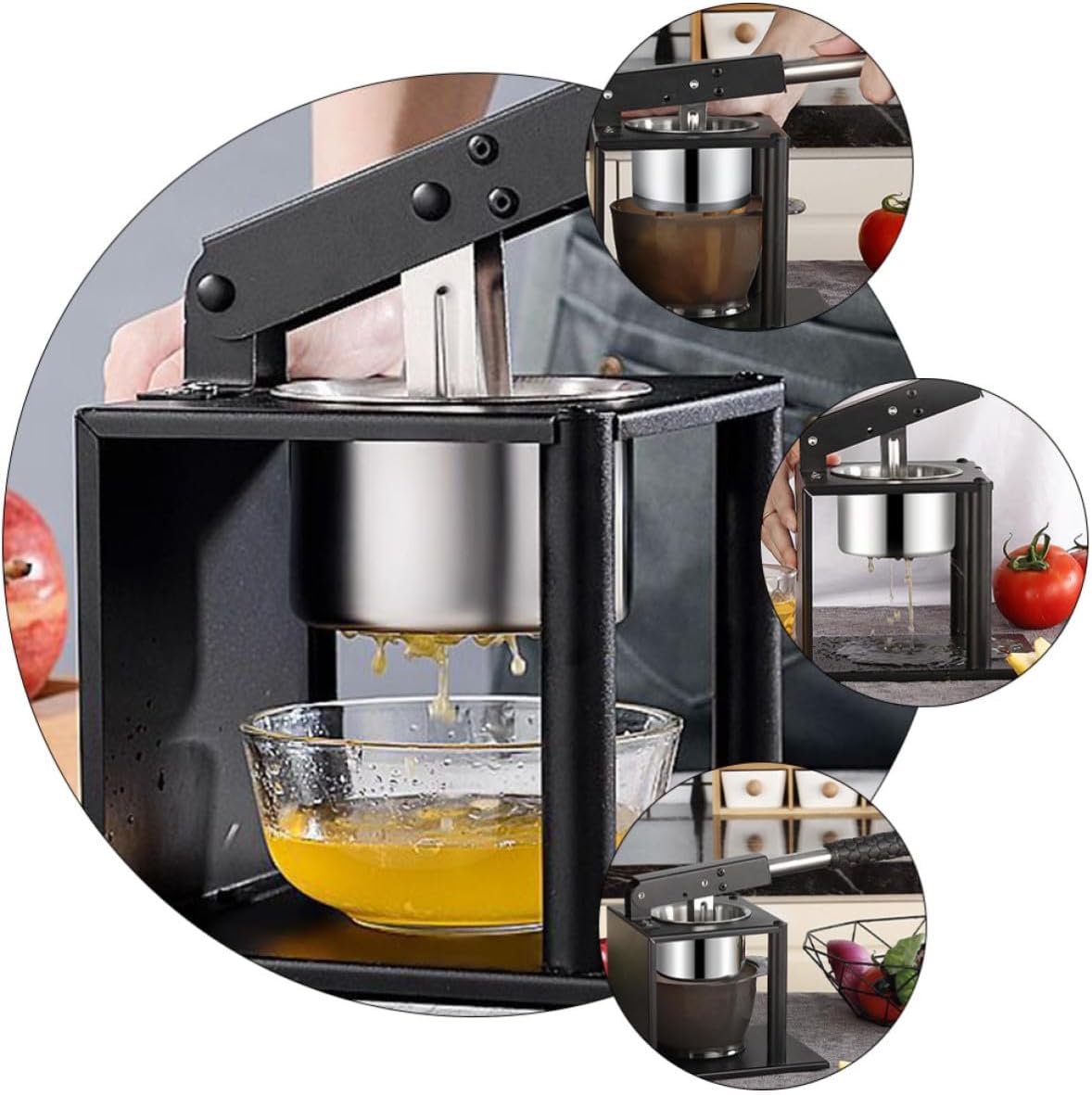 Uonlytech 1pc Manual Fruit Juicer Hand Press Squeezer for High Water Content Fruits Lightweight Compact Household Juice Presser Easy to Clean Sturdy and Reliable