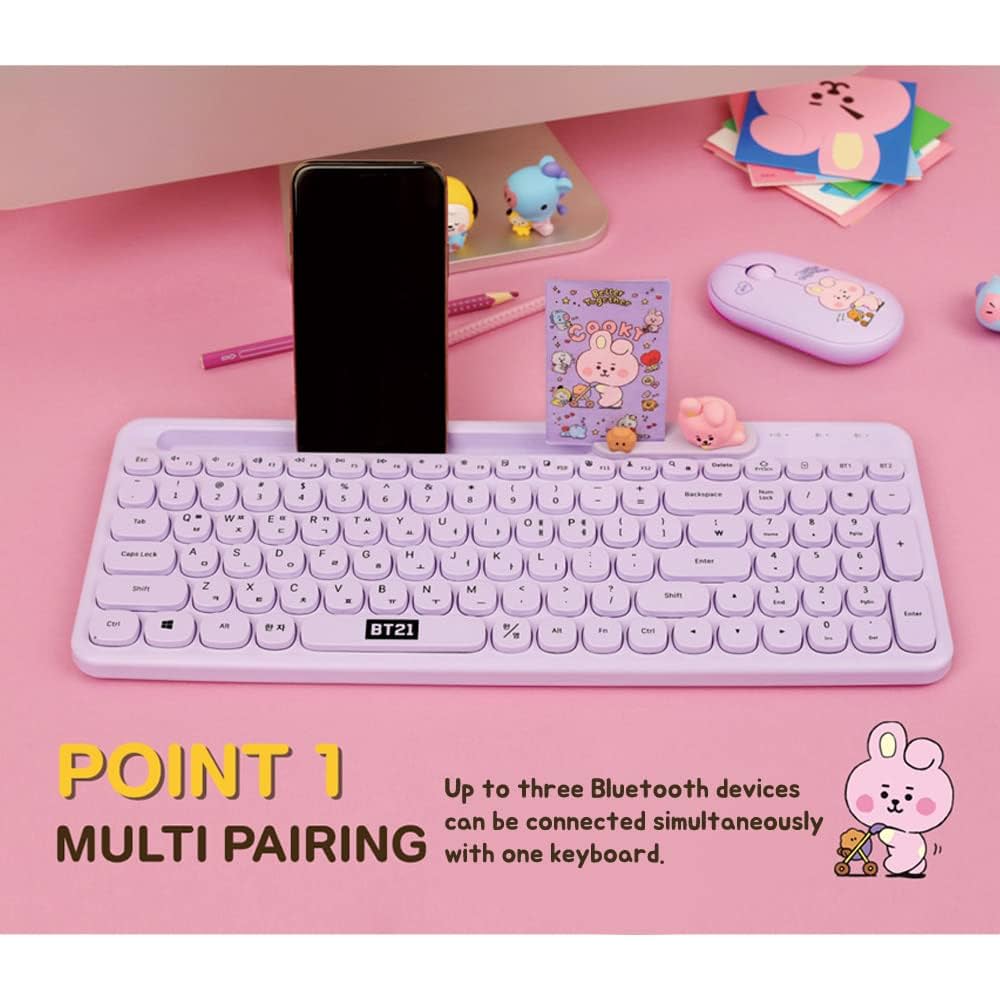 BT21 ワイヤレスキーボード Buy BT21 Multi-pairing Wireless Keyboard - My Little Buddy