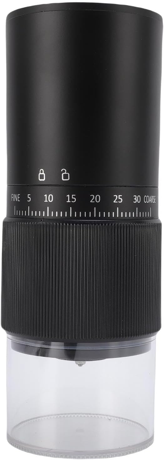 Karlak Electric Coffee Grinder, Quiet, Portable and Rechargeable, Adjustable Settings for Home Travel (Black)