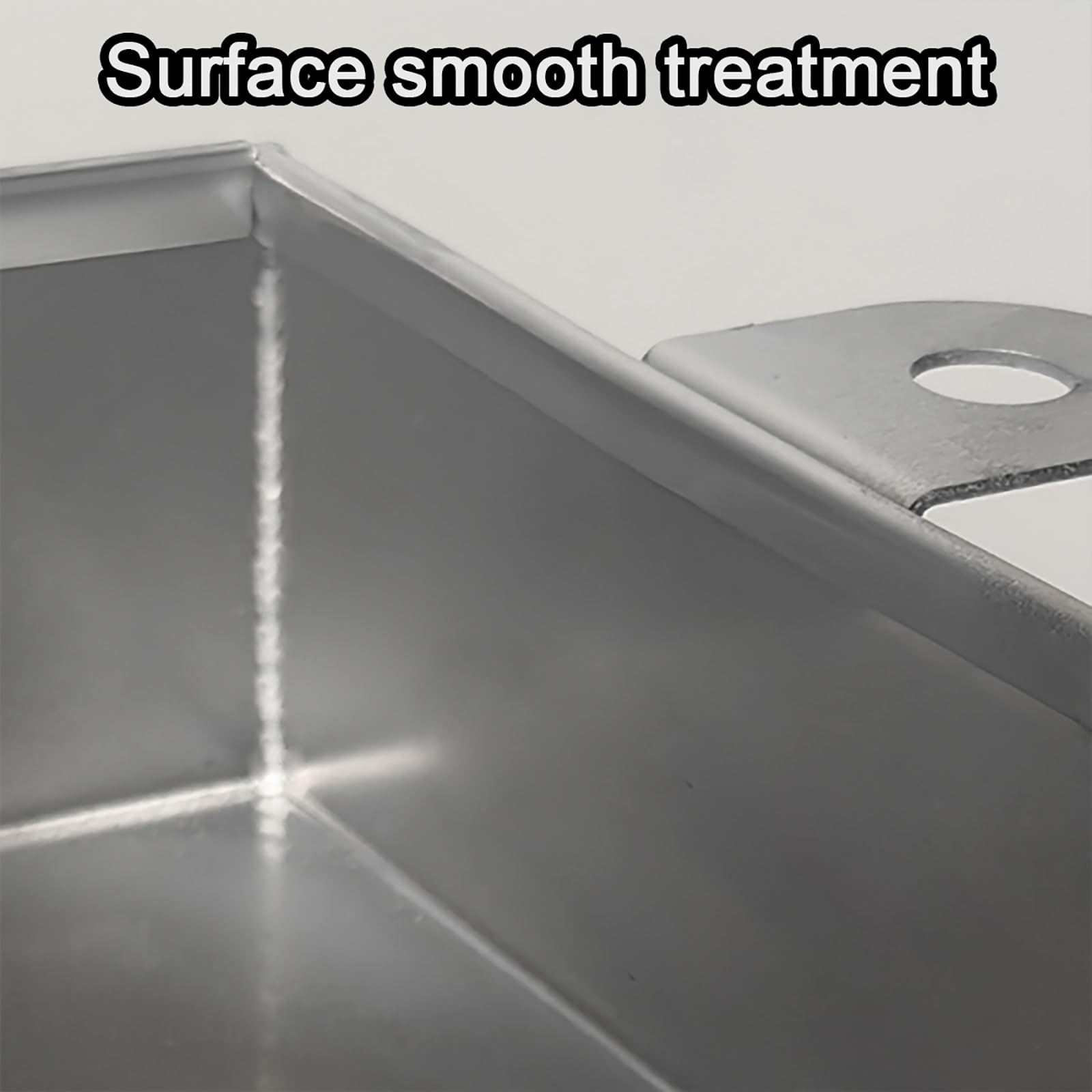 Bac d'égouttement en acier inoxydable sans soudure – Plateau de vidange d'huile soudé (100,1 x 46 cm) avec bords lisses et 4 trous de montage pour une gestion efficace de l'eau et le confinement des